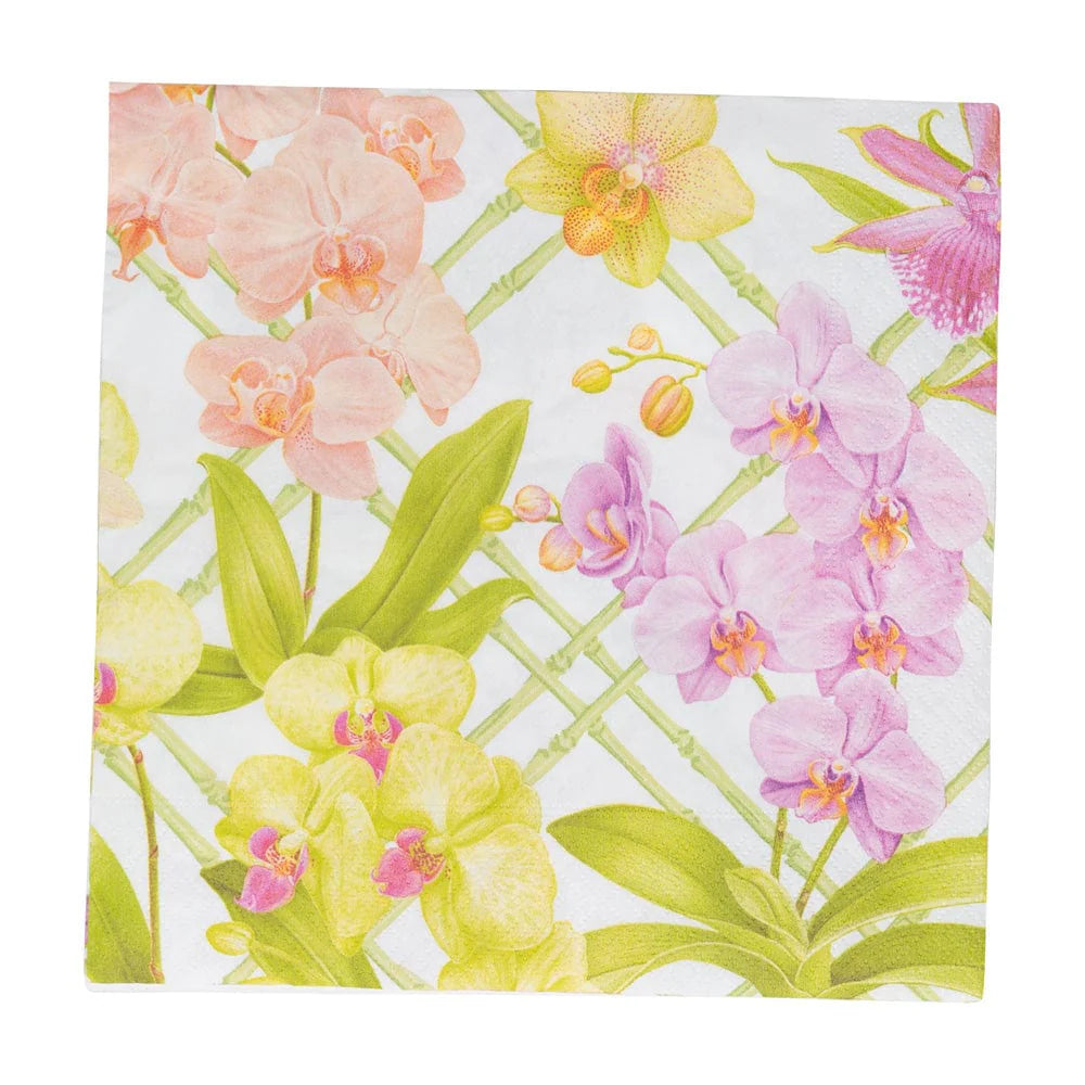 Orchid Conservatory Dinner Napkins - 20 Per Package
