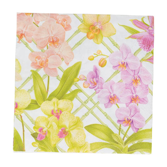Orchid Conservatory Dinner Napkins - 20 Per Package