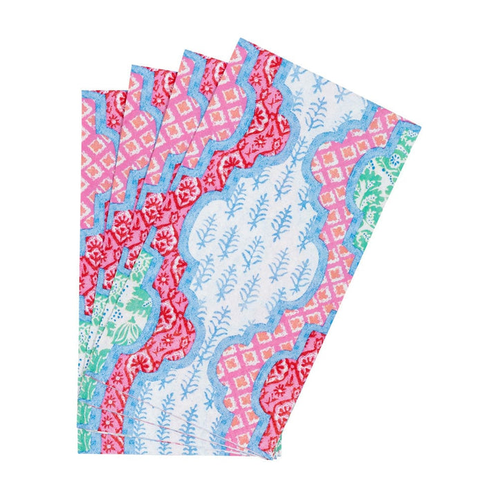 Provencale Cotton Pink Multi Guest Towel Napkins - 15 Per Package