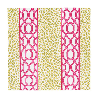 Knots And Spots Green & Fuchsia Cocktail Napkins - 20 Per Package