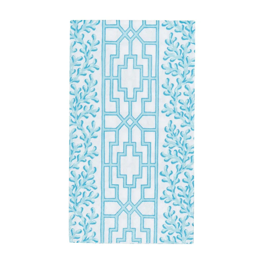 Coral And Trellis Robin's Egg Guest Towel Napkins - 15 Per Package