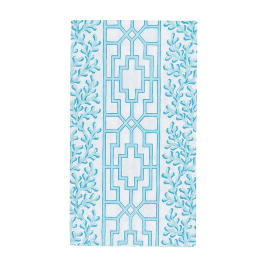 Coral And Trellis Robin's Egg Guest Towel Napkins - 15 Per Package