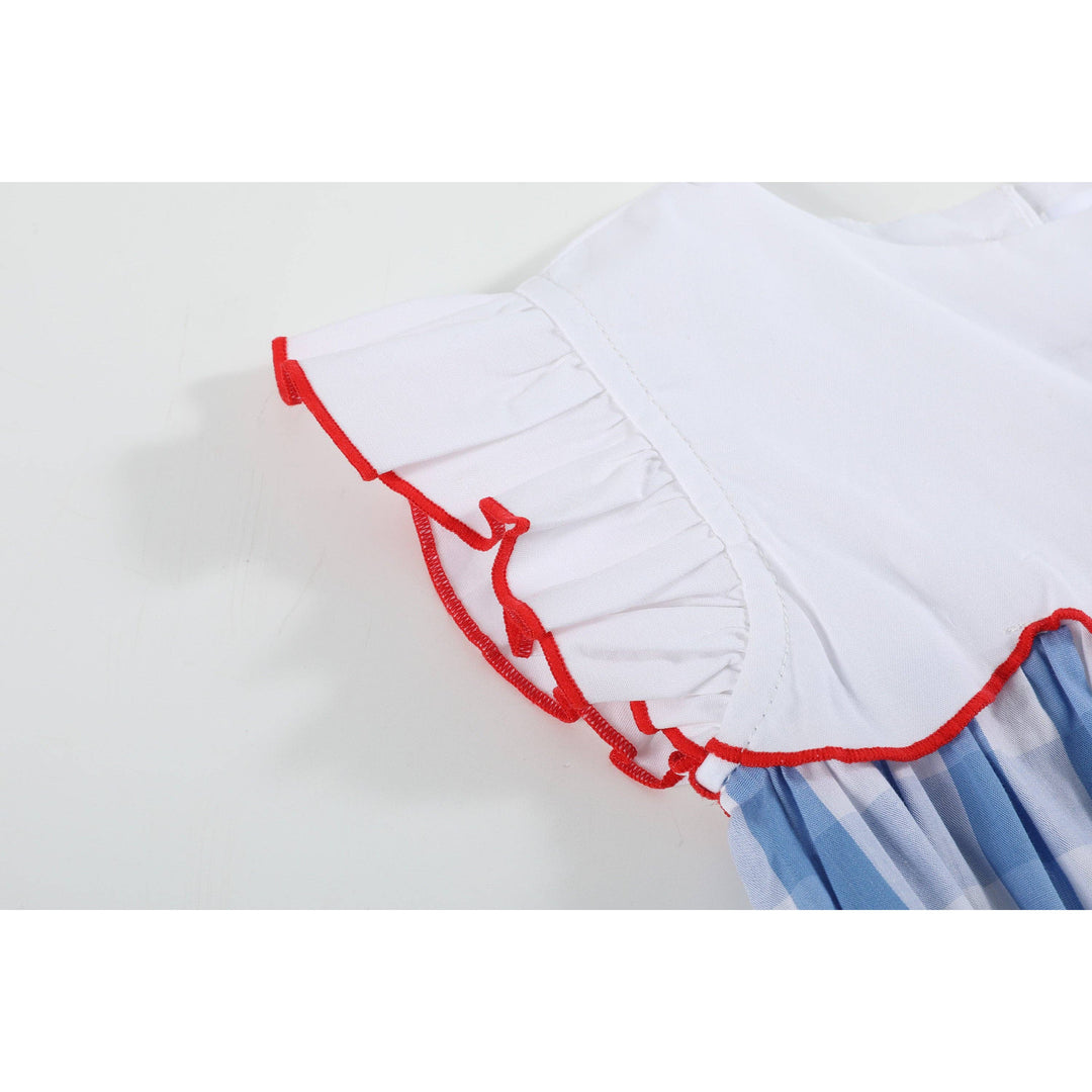 Red, White and Blue Flutter Romper