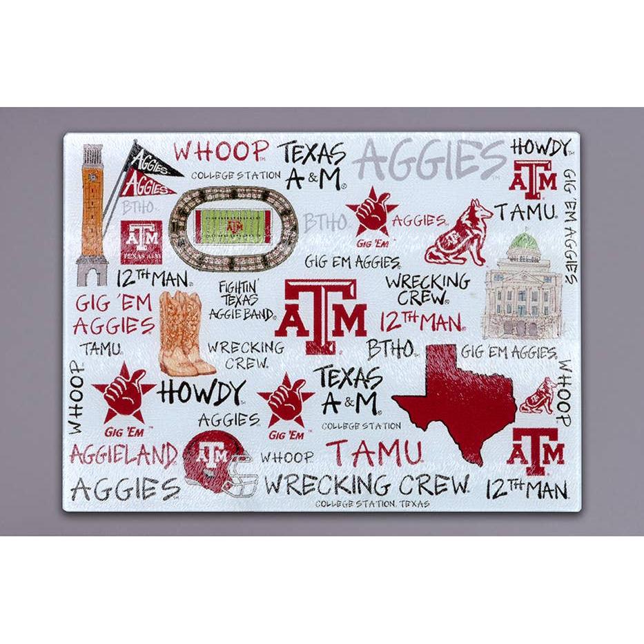 Texas A&M Tempered Glass Board