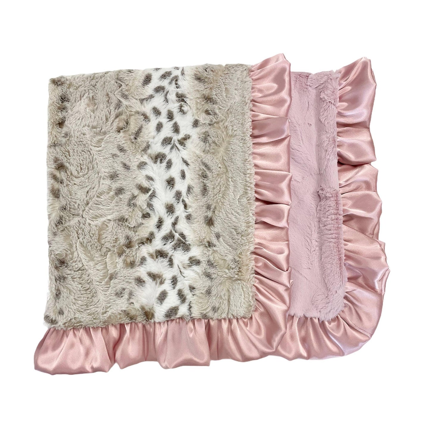Snowcat Dusty Pink Luxe Cuddle Blanket