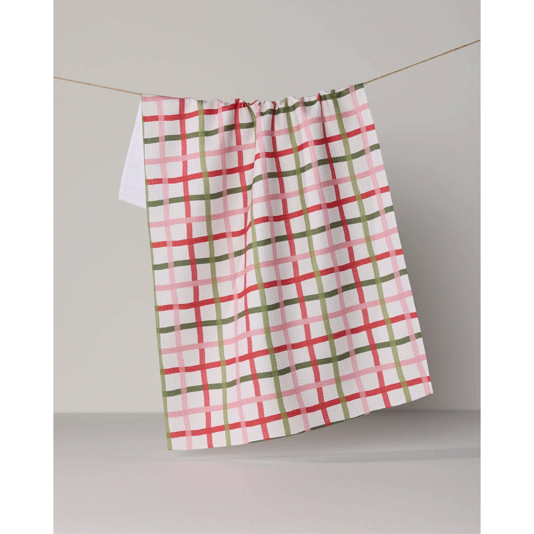 Festive Plaid Tea Towel - Holiday 2026