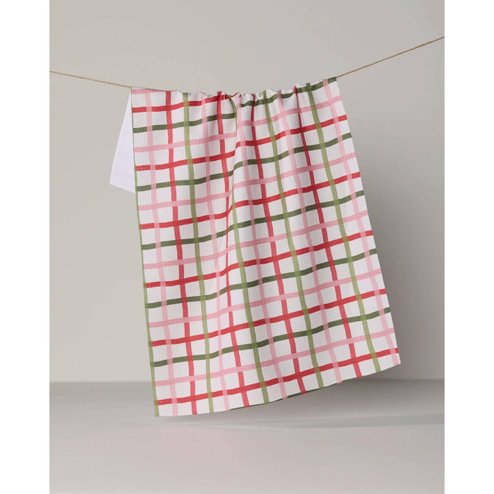 Festive Plaid Tea Towel - Holiday 2026