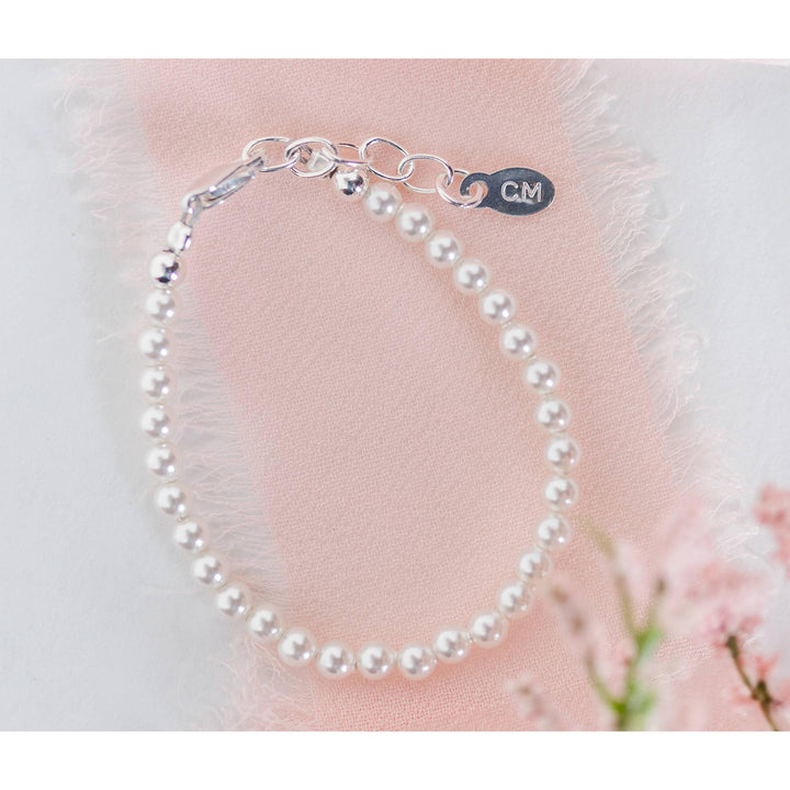 Girls Sterling Silver Dainty Pearl Baby &amp; Child&