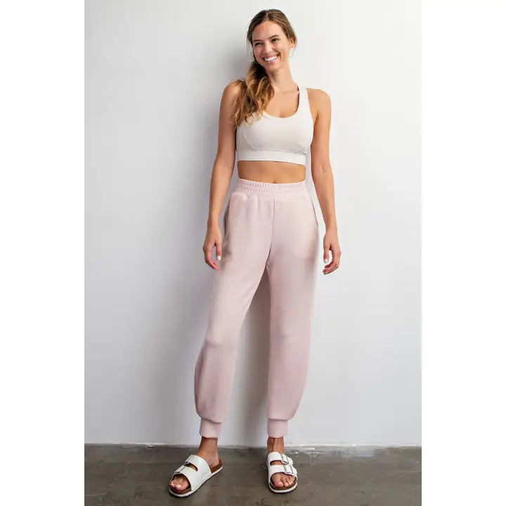 Modal Poly Span Top &amp; Scuba Jogger Pant Set