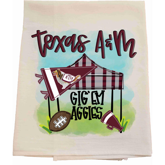 Aggie Tailgate Tent Tea Towel