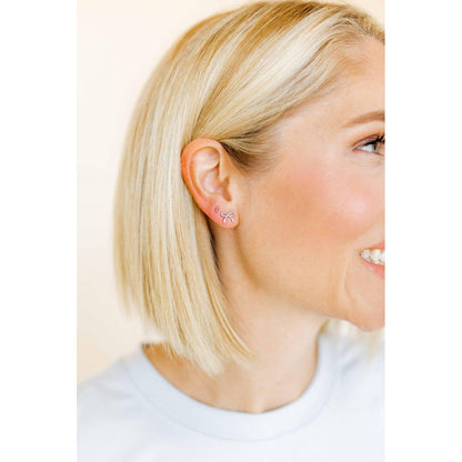 Screwback Stud Earrings - Sadie - Silver