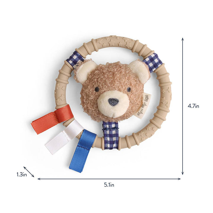 Itzy Ritzy® Itzy Ring Pal™ Plush Sensory Teether – Taupe Bear