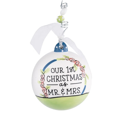 First Christmas Mr Mrs Barn Ornament