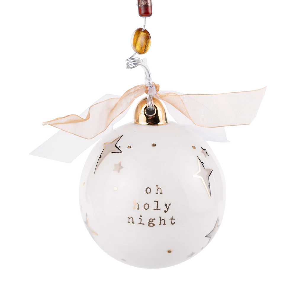 Gold Star Oh Holy Night Ornament