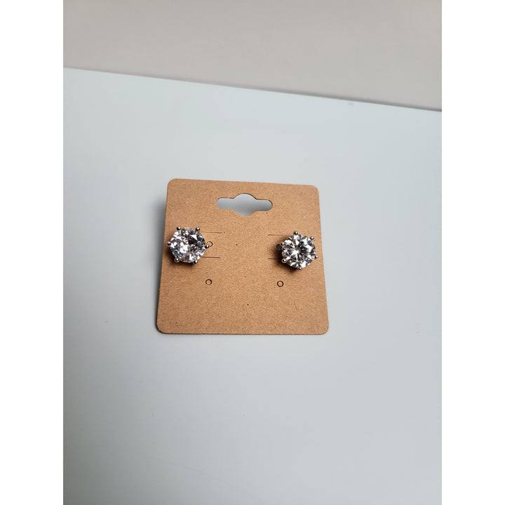 Cubic Zirconia Large Stud Earrings