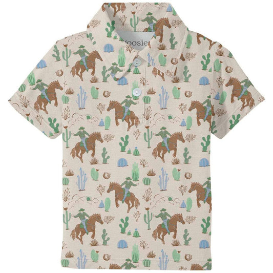 Saddle Up, Cowboy Toile - SS Polo Shirt
