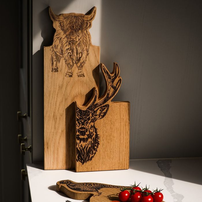 Framed Oak Serving Board - Small - Stag