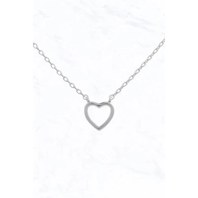 Open Heart Pendant Necklace