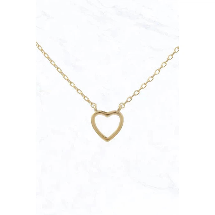 Open Heart Pendant Necklace