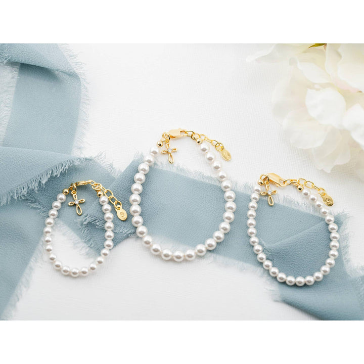 Kids14K Gold-Plated Baptism Cross Bracelet or Communion Gift