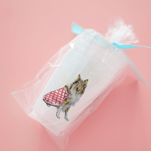 Rough Collie Frosted 16oz Reusable Stadium Cups | Set of 6