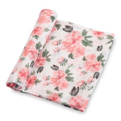 Pretty in Peony Baby Muslin Swaddle Blanket