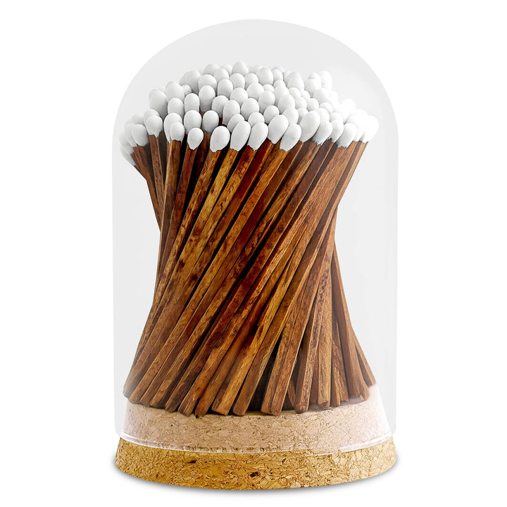 4" Matches in Premium Glass Cloche