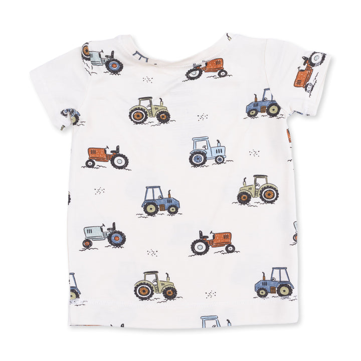 Angel Dear Future Farmer Convertible Romper Beige &amp; Green