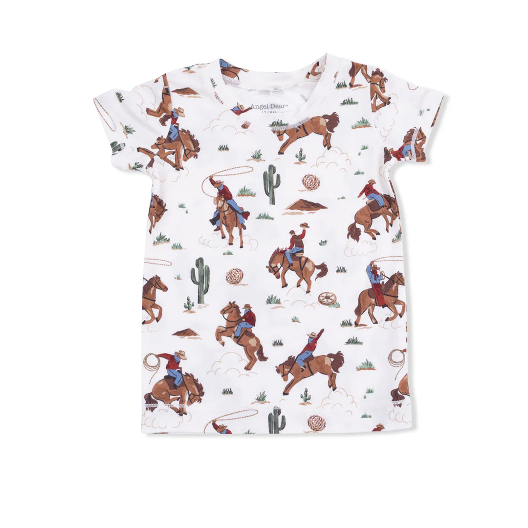 Buckaroo Western Bamboo Short Sleeve Loungewear Set | Angel Dear