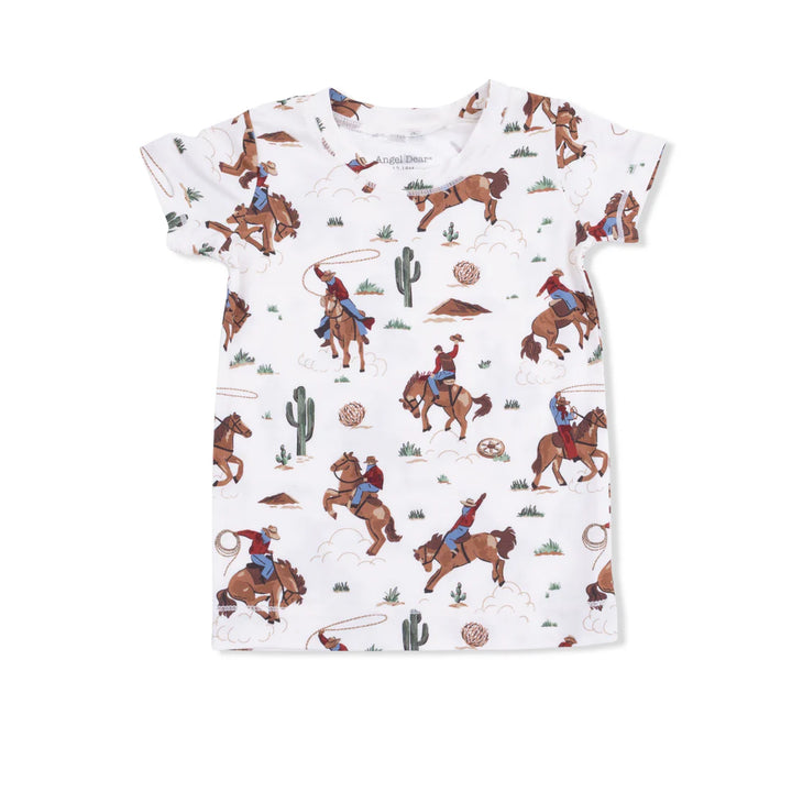 Buckaroo Western Bamboo Short Sleeve Loungewear Set | Angel Dear