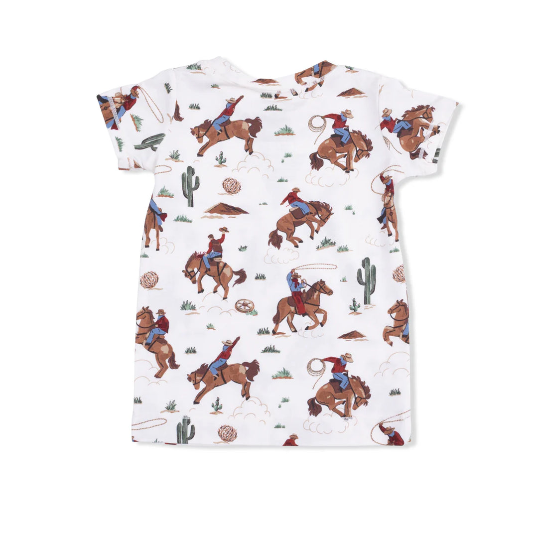 Buckaroo Western Bamboo Short Sleeve Loungewear Set | Angel Dear