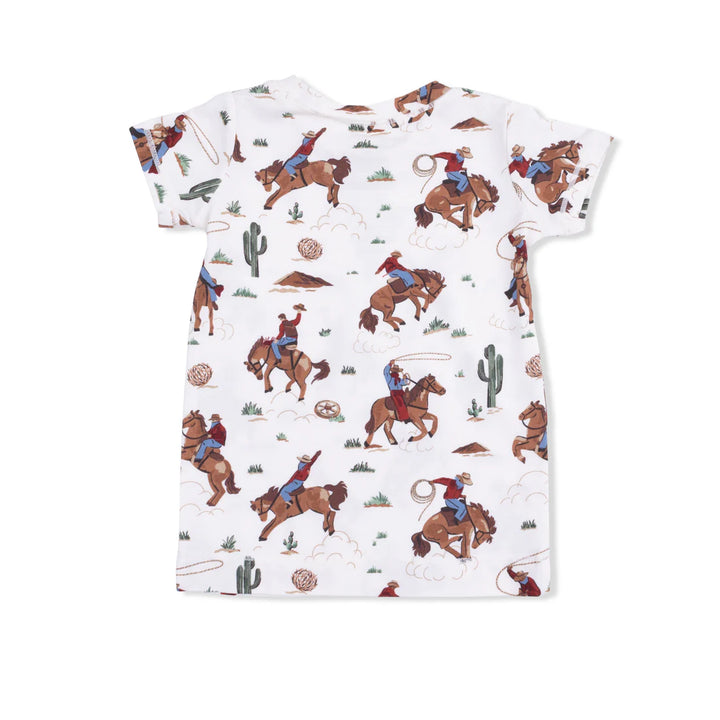 Buckaroo Western Bamboo Short Sleeve Loungewear Set | Angel Dear