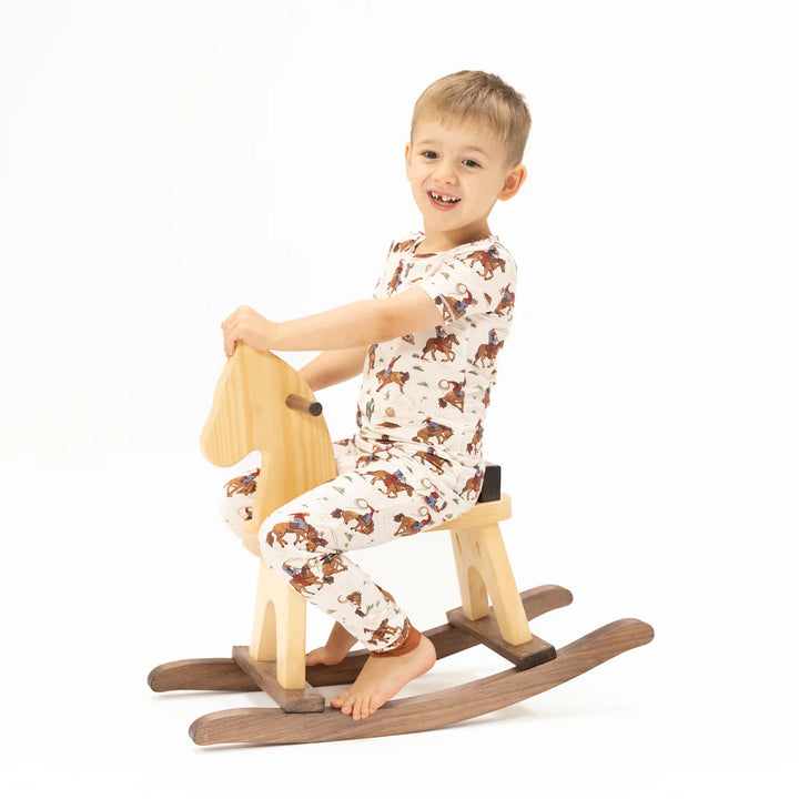 Buckaroo Western Bamboo Short Sleeve Loungewear Set | Angel Dear