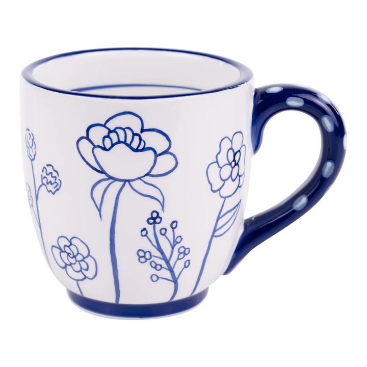 Blue &amp; White Flowers In The Garden Mug
