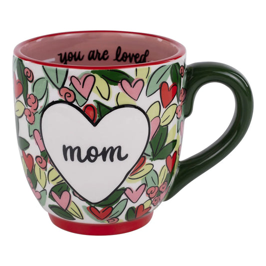 Mom Hearts & Flowers Mug