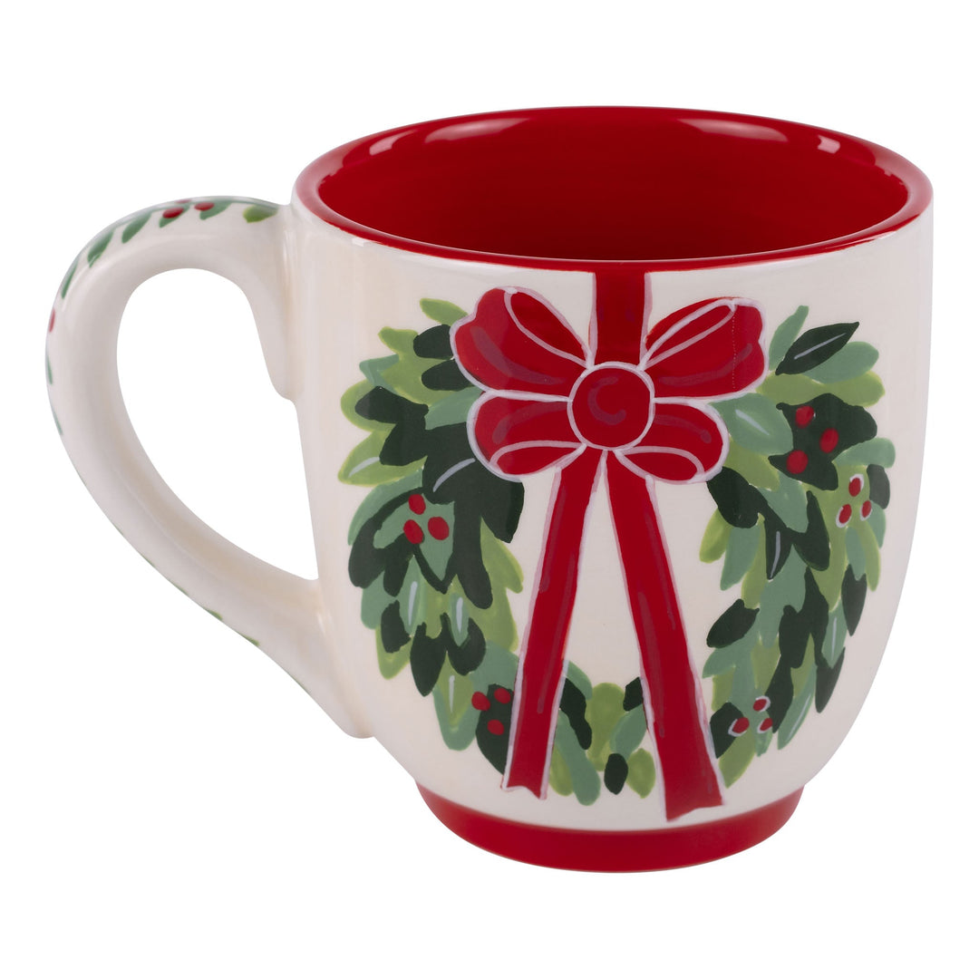 Glory Haus - Red Bow Wreath Mug