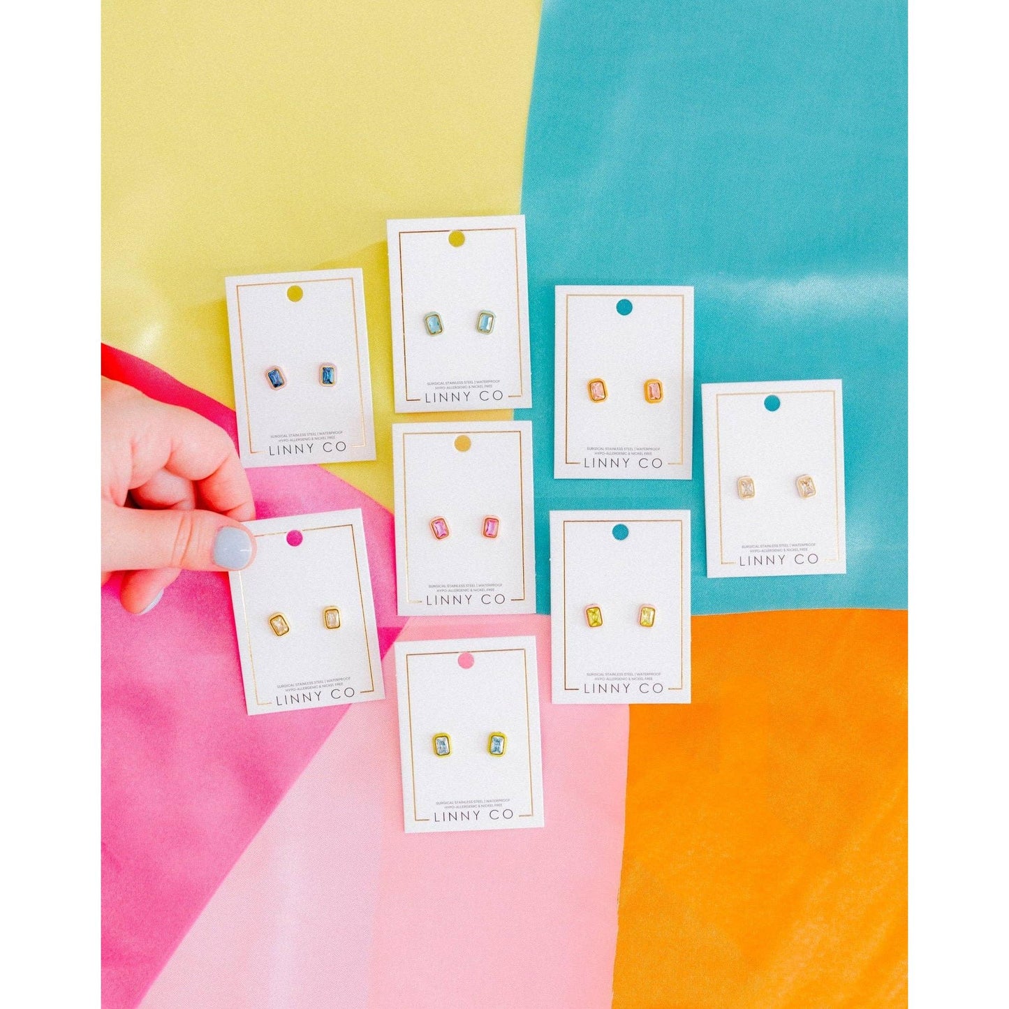 Screwback Stud Earrings - Whitney Bubblegum Pink
