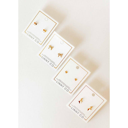 Screwback Stud Earrings - Heidi Pearl Bow