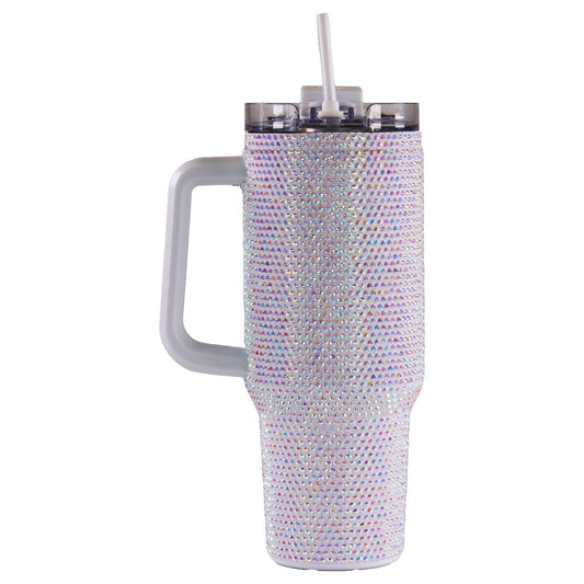 White Rhinestone Tumbler