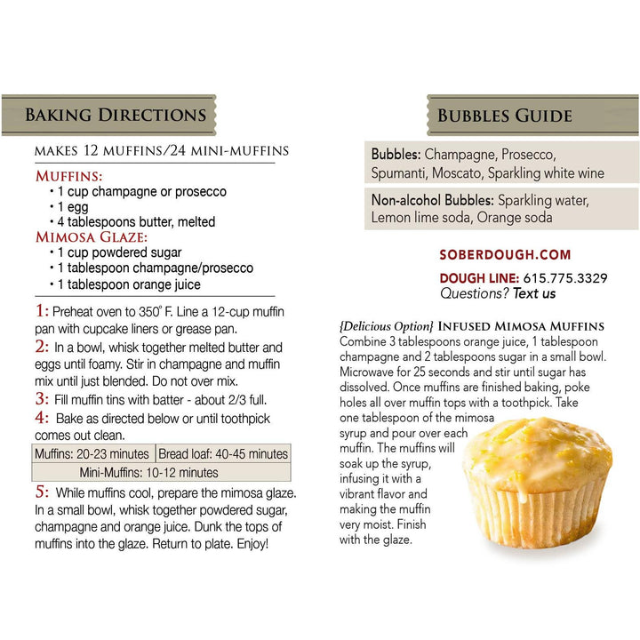 Soberdough Mimosa Muffins Bread Mix