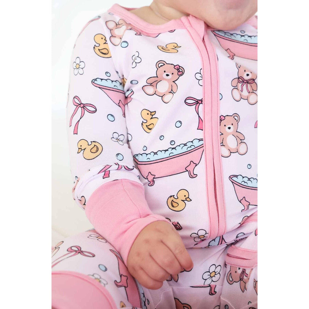 Bathtime Besties Convertible Zip Romper | Pink