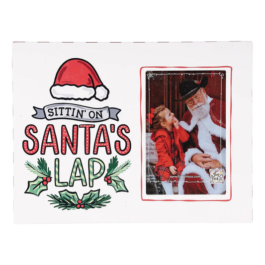 Sittin on Santa's Lap Reindeer Frame