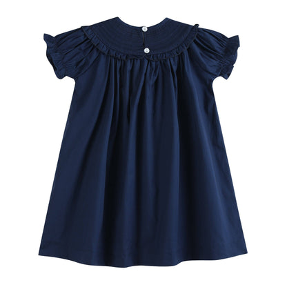 Blue Nativity Smocked Ruffle Bishop Dress Bella Gifts from the Heart Blue Nativity Smocked Ruffle Bishop Dress Bella Gifts from the Heart