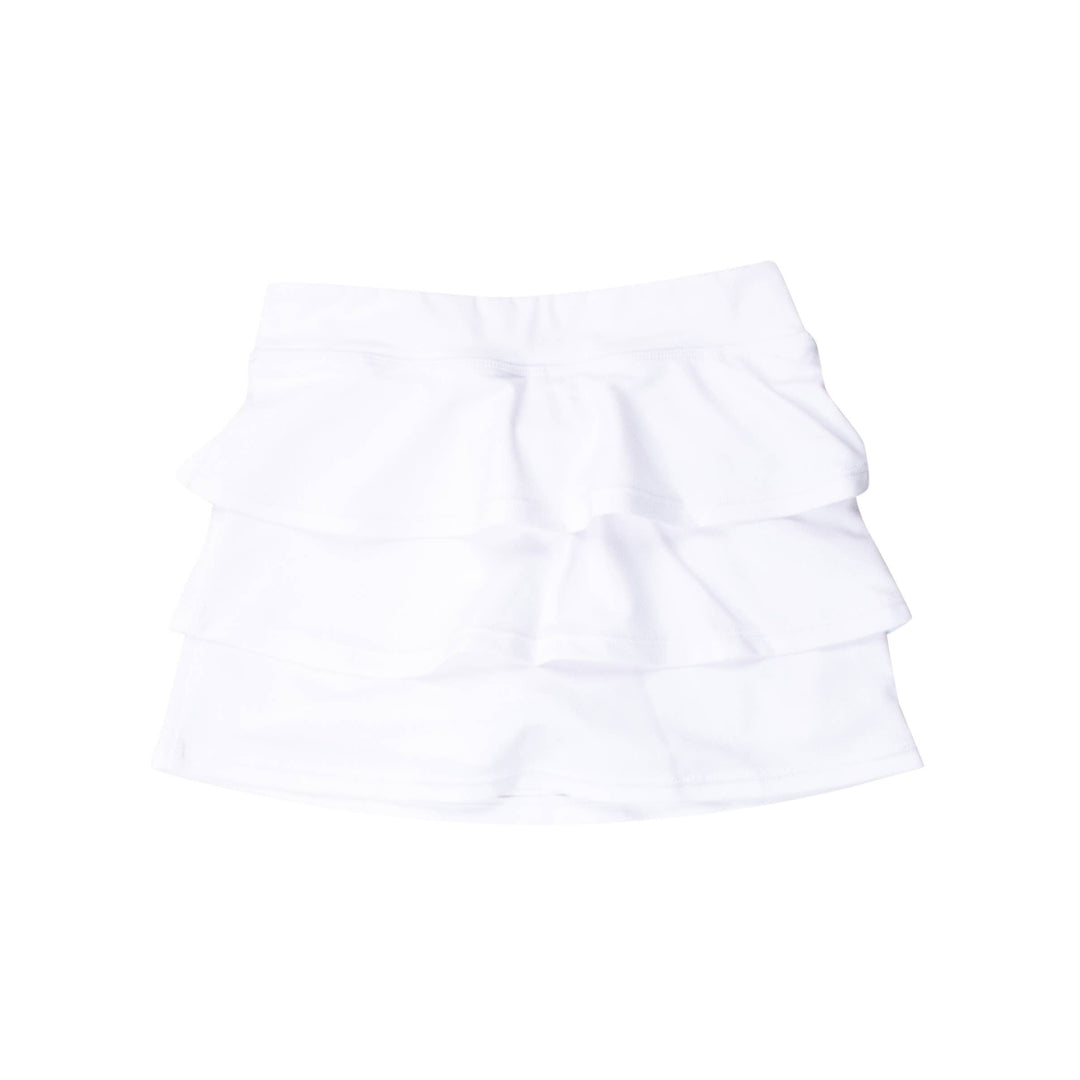 Girls White Active Skort