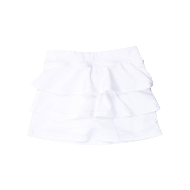Girls White Active Skort