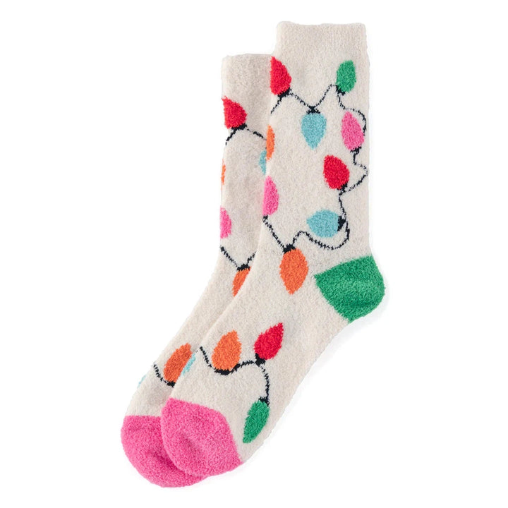 Shiraleah Anya String Lights Socks, Ivory