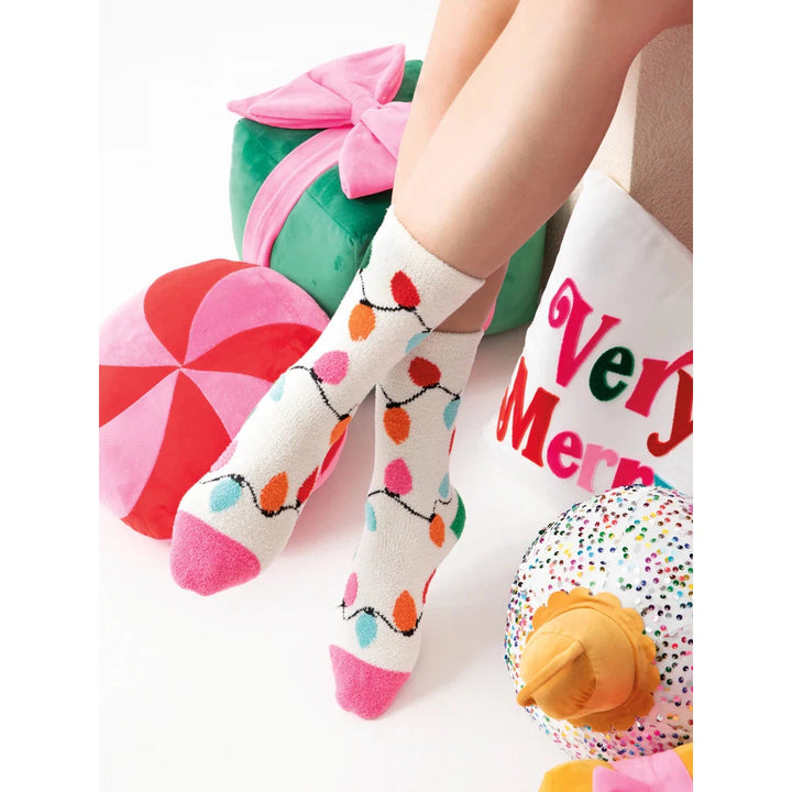 Shiraleah Anya String Lights Socks, Ivory