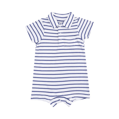 Polo Shortie - Stripe Vintage Navy