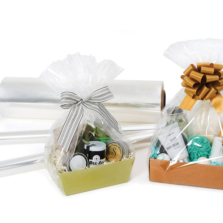 Clear Cello Basket Wrap Rolls