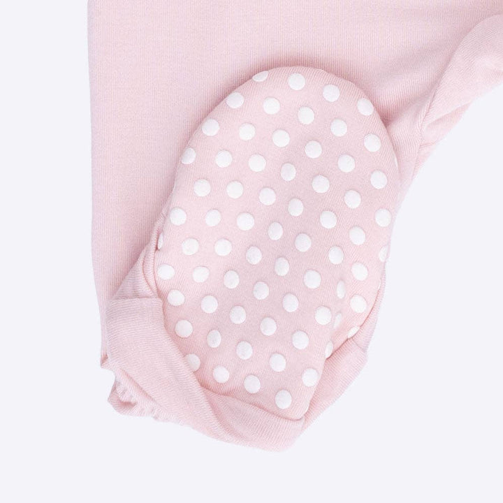 Angel Dear Solid Lotus — 2 Way Ruffle Sleeve Zipper Footie